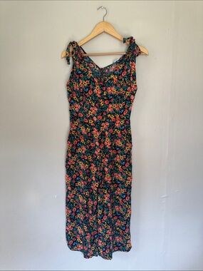 Jacqueline de Yong Tie-Shoulder Floral Midi romper 38